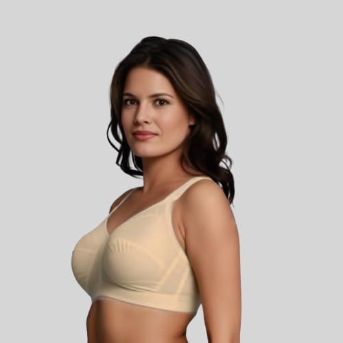 Double Layered Full Figure  Cotton Bra for All-Day Comfort & Support Plus Sizes