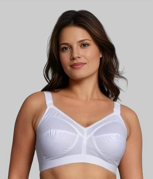 Double Layered Full Figure  Cotton Bra for All-Day Comfort & Support Plus Sizes