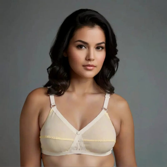 Double Layered Crossbelt Cotton Bra – Designed for Support & Everyday Comfort Plus Sizes