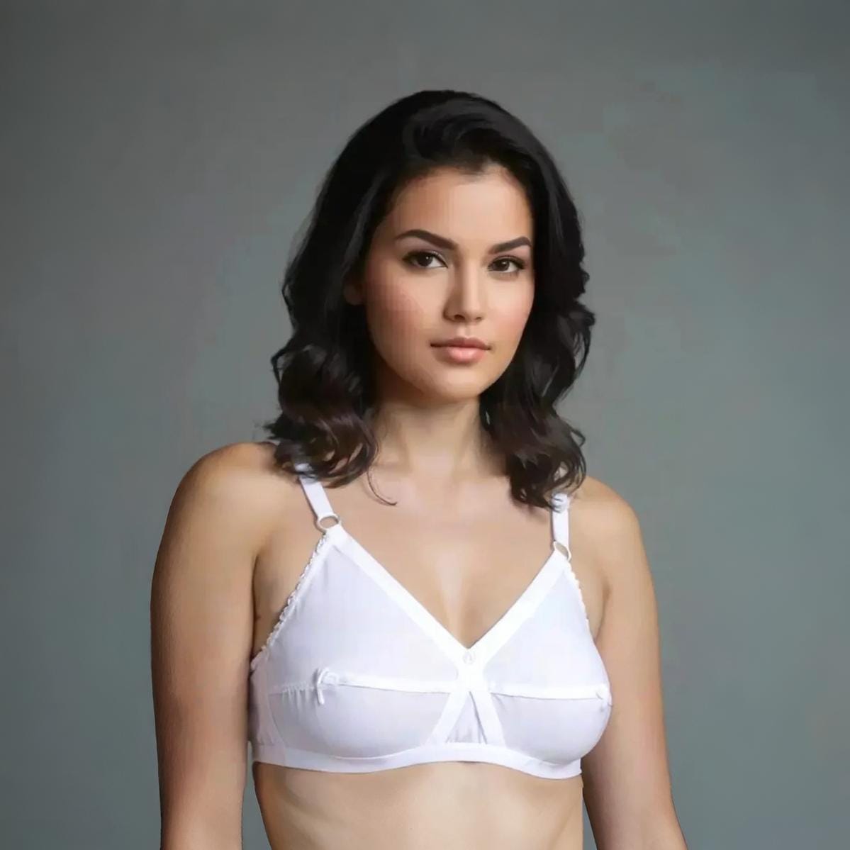 Double Layered Crossbelt Cotton Bra – Designed for Support & Everyday Comfort Plus Sizes